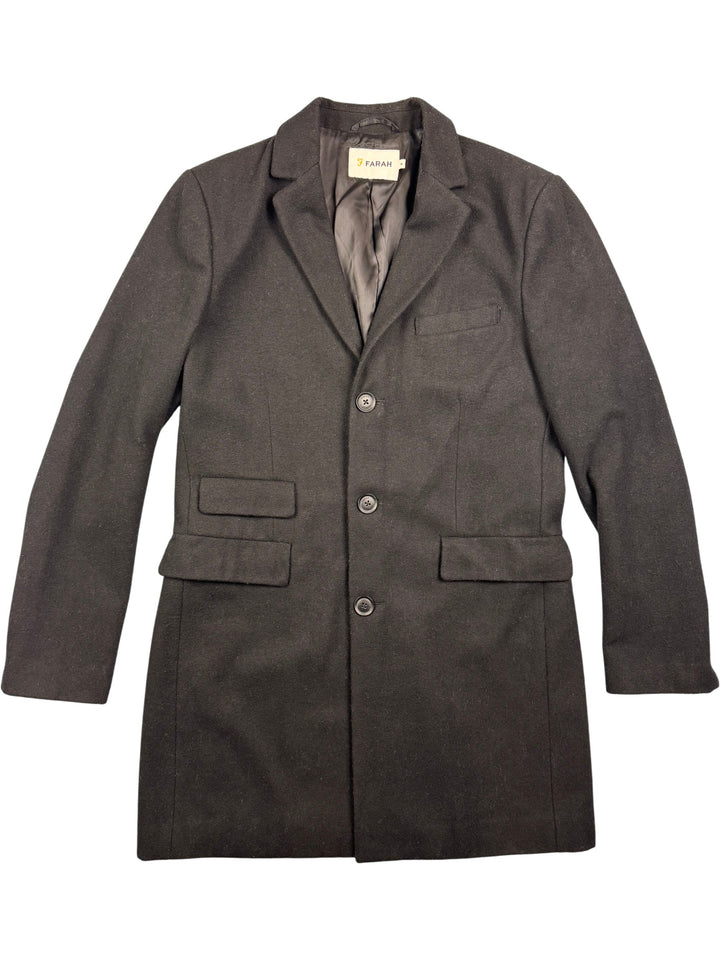 Farah Black Single-Breasted Suit Jacket -M - Think Vintage ltd