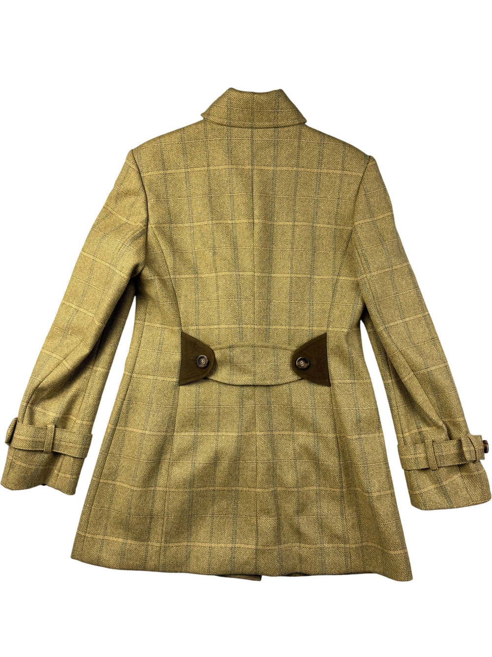 Farlows Wool Check Overcoat - M - Think Vintage ltd