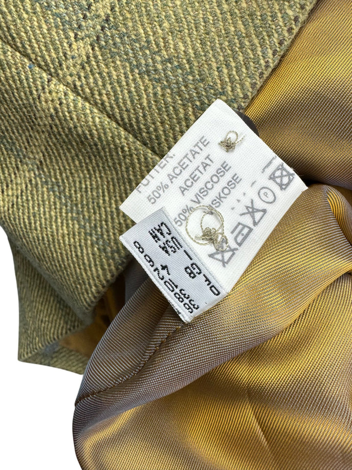 Farlows Wool Check Overcoat - M - Think Vintage ltd