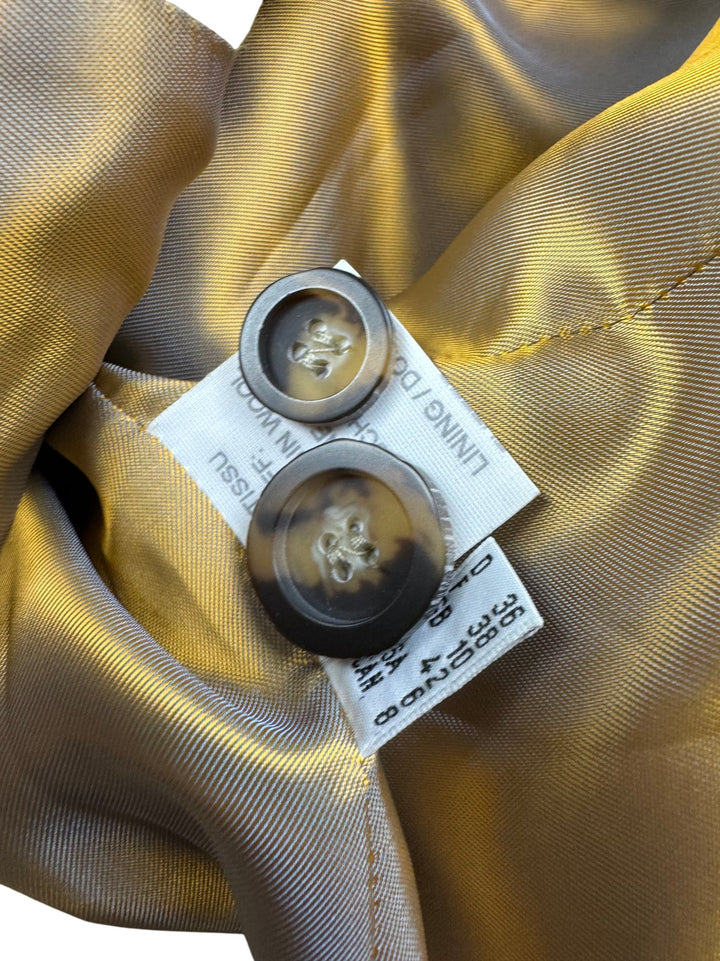 Farlows Wool Check Overcoat - M - Think Vintage ltd