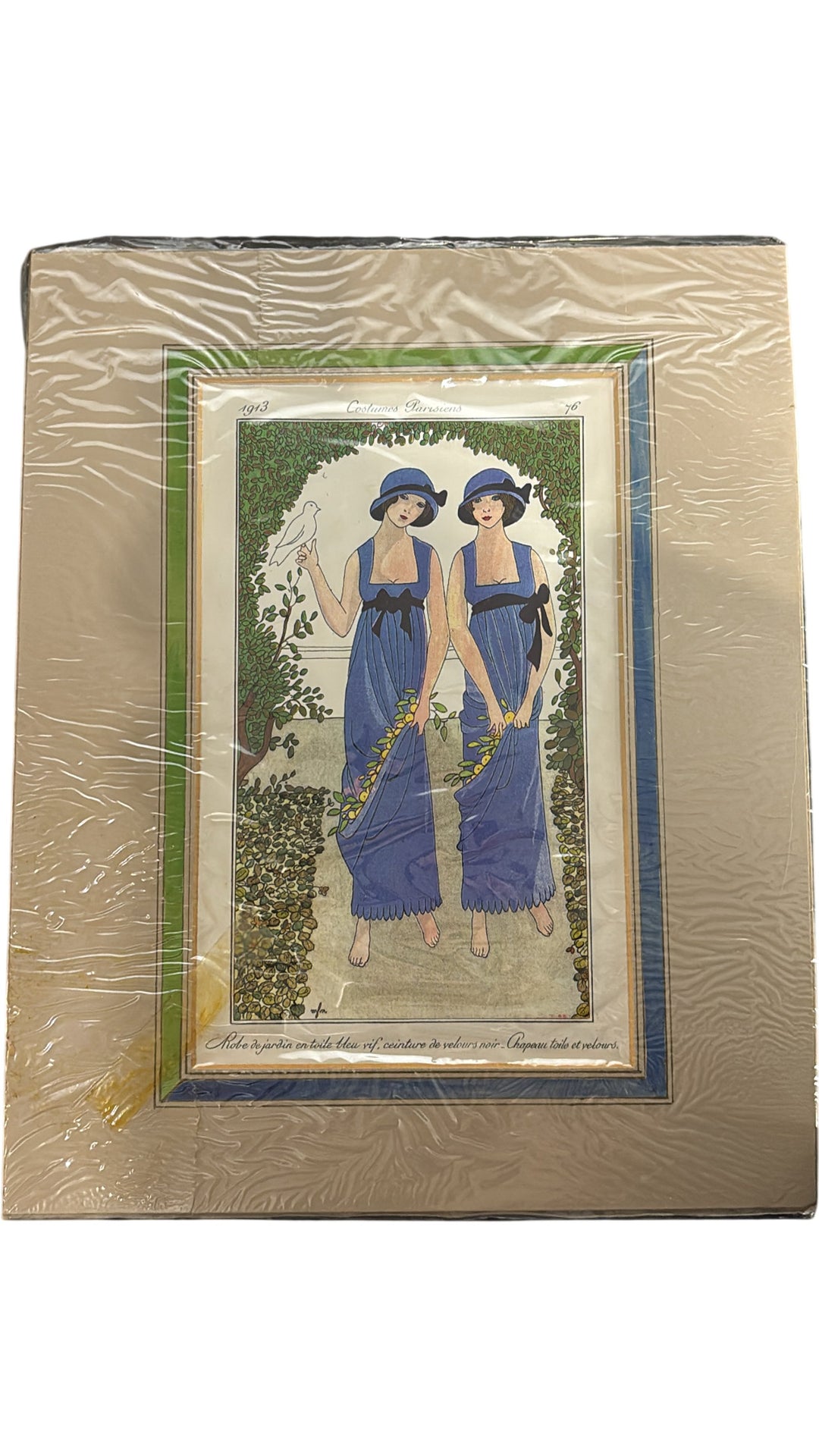 Fashion Print 1913 Costumes Parisiennes Art Nouveau Style Unframed - Think Vintage Online Ltd