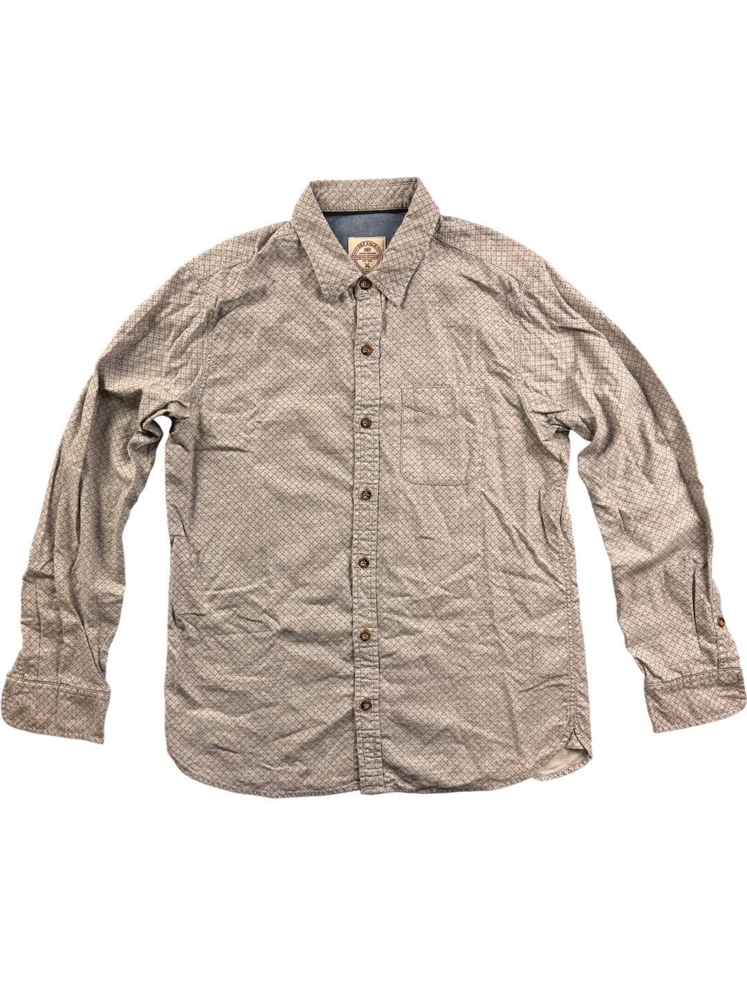 Fat Face Patterned Long Sleeved Shirt - L - Think Vintage