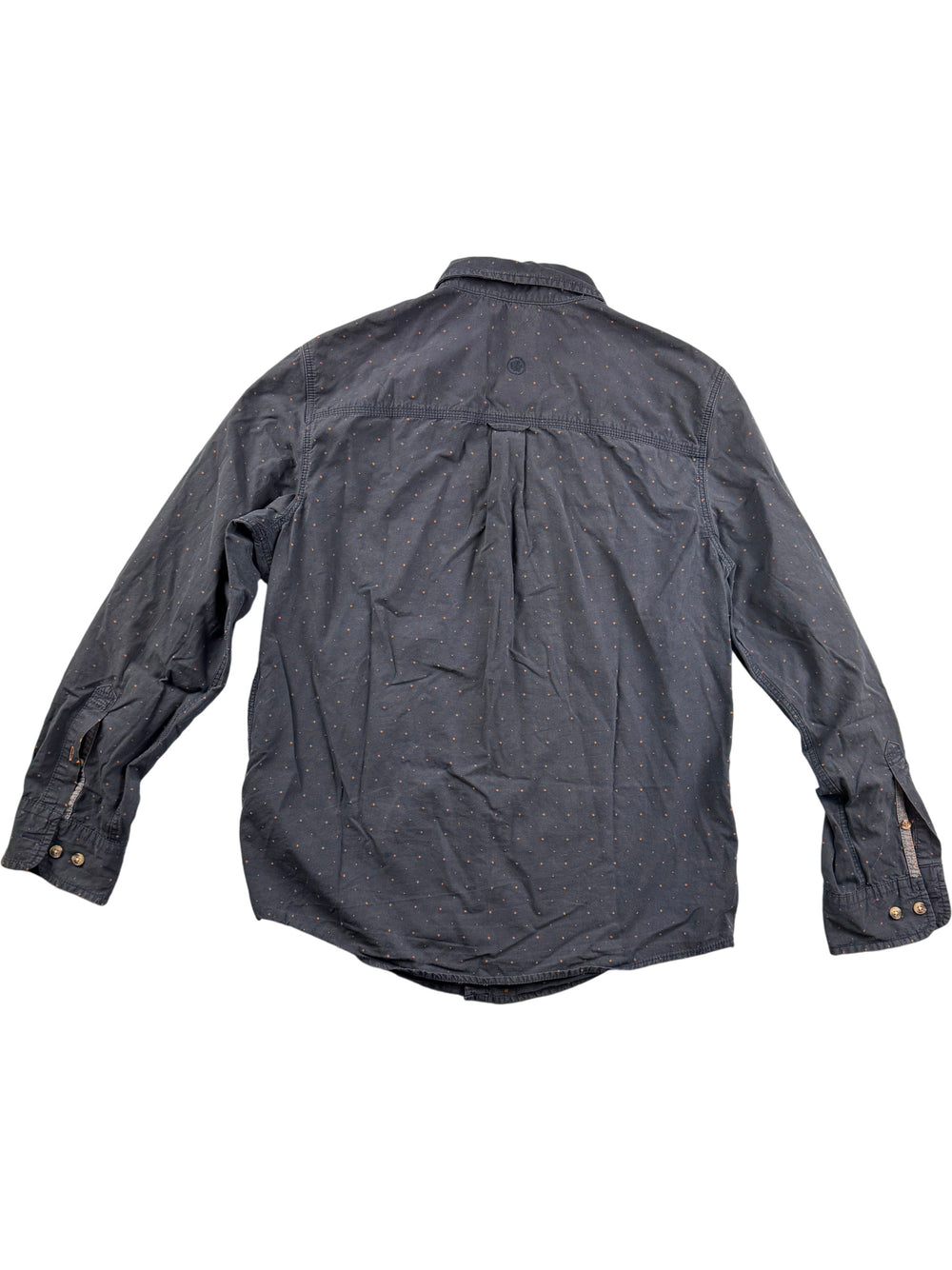 Fat Face Regular Fit Navy Polka Dot Long Sleeve Shirt - M - Think Vintage Online Ltd