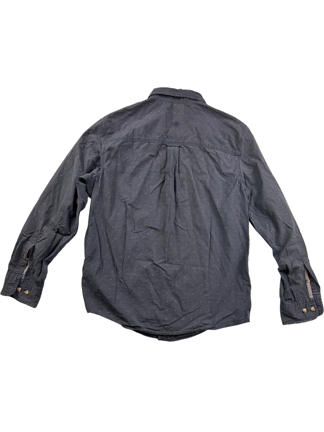 Fat Face Regular Fit Navy Polka Dot Long Sleeve Shirt - M - Think Vintage Online Ltd