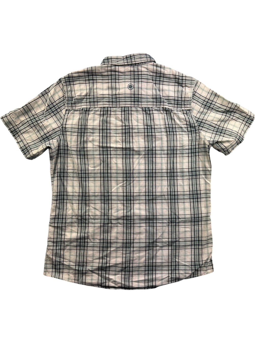 FatFace Slim Fit Checkered Short Sleeve Shirt - L - Think Vintage