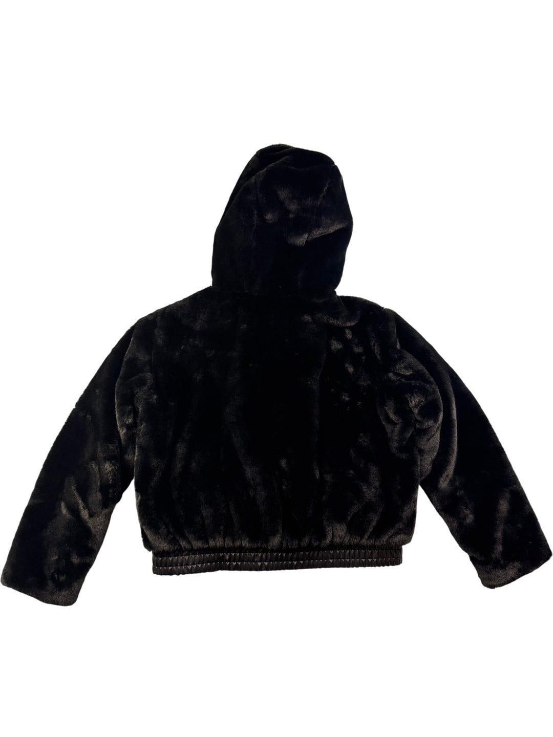 Faux Fur Hoodie - S - Think Vintage