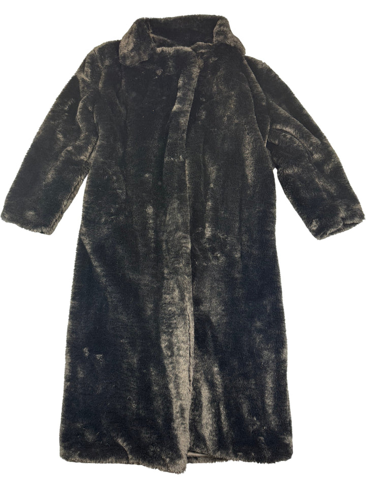 Faux Fur Long Coat - S - Think Vintage