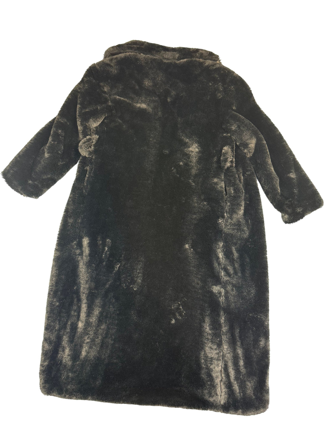 Faux Fur Long Coat - S - Think Vintage