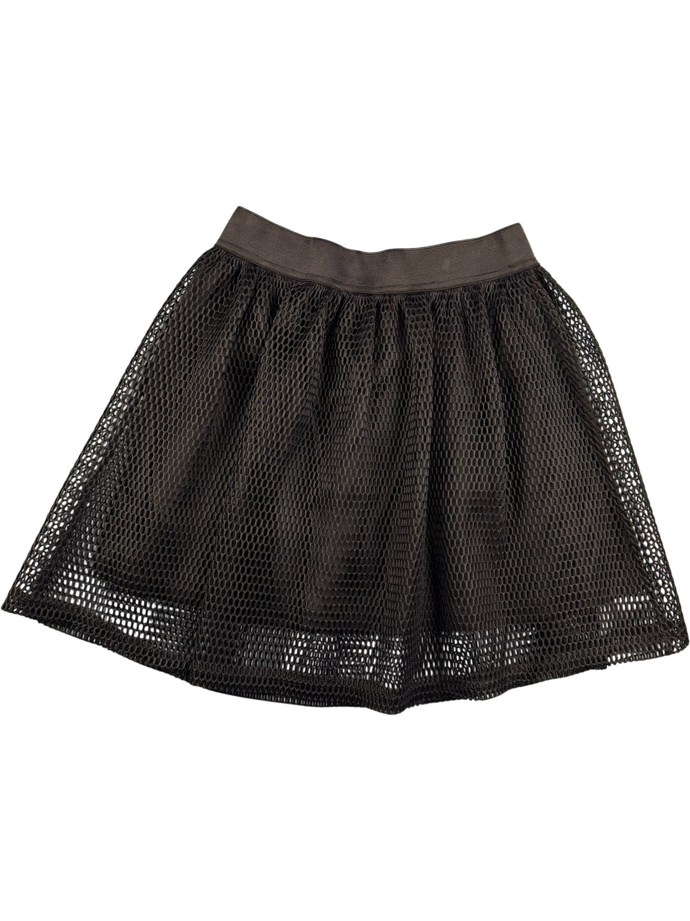 Fenchurch Black Mesh Skirt - L - Think Vintage Online Ltd