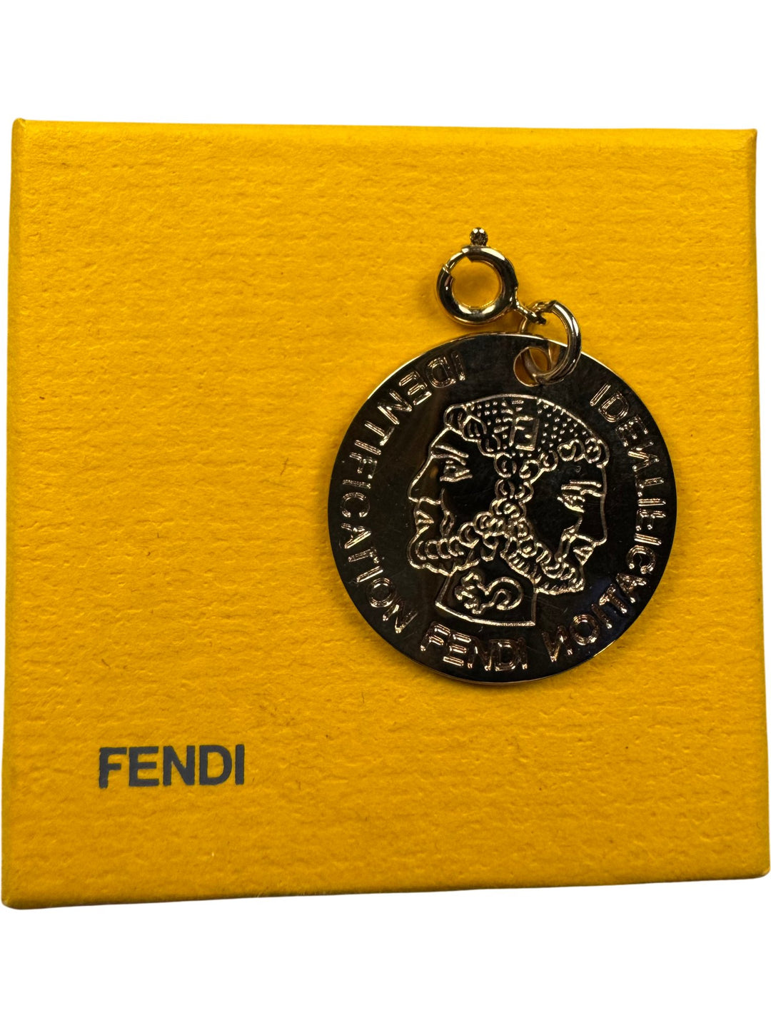 Fendi Gold Coin Pendant - Think Vintage ltd