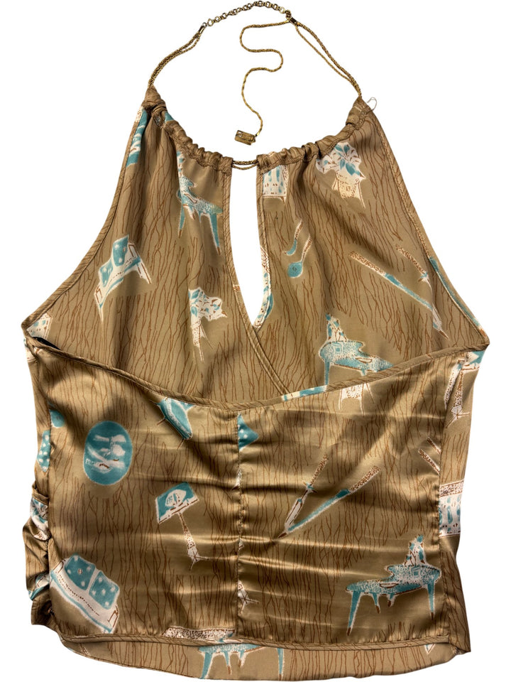 Fendi Halterneck Top with Chain Strap - XS/S - Think Vintage ltd