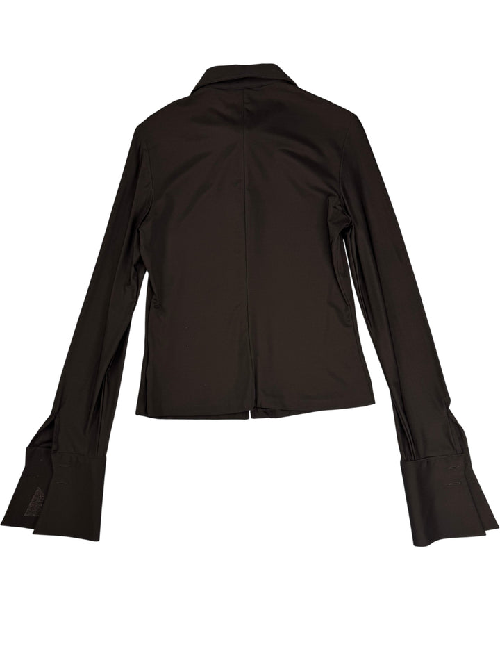 Fendi Long Sleeved Blouse with Embellished Collar - S - Think Vintage ltd