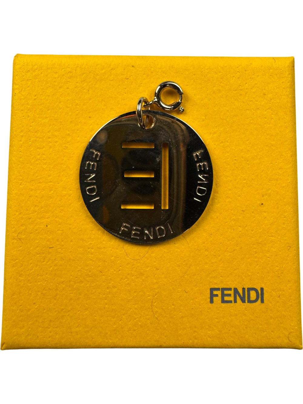 Fendi Round Gold Pendant - Think Vintage ltd