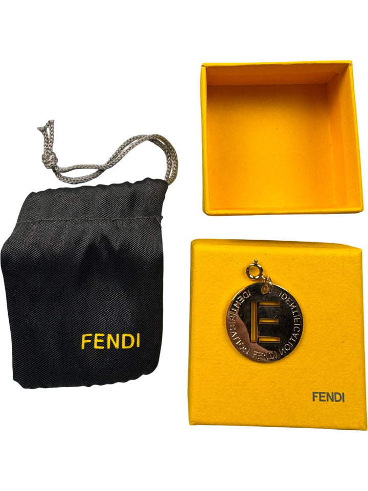 Fendi Round Gold Pendant - Think Vintage ltd