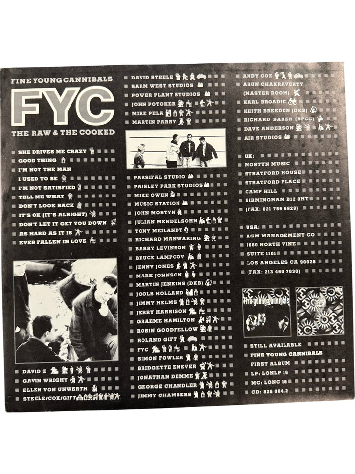 Fine Young Cannibals The Raw & The Cooked Vinyl Record - Think Vintage Online Ltd