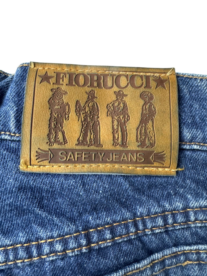 Fiorucci Safety Jeans Blue Denim - W27 L33 - Think Vintage Online Ltd
