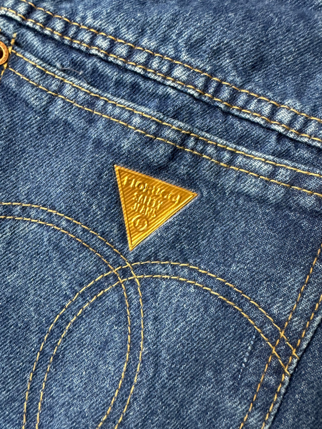 Fiorucci Safety Jeans Blue Denim - W27 L33 - Think Vintage ltd