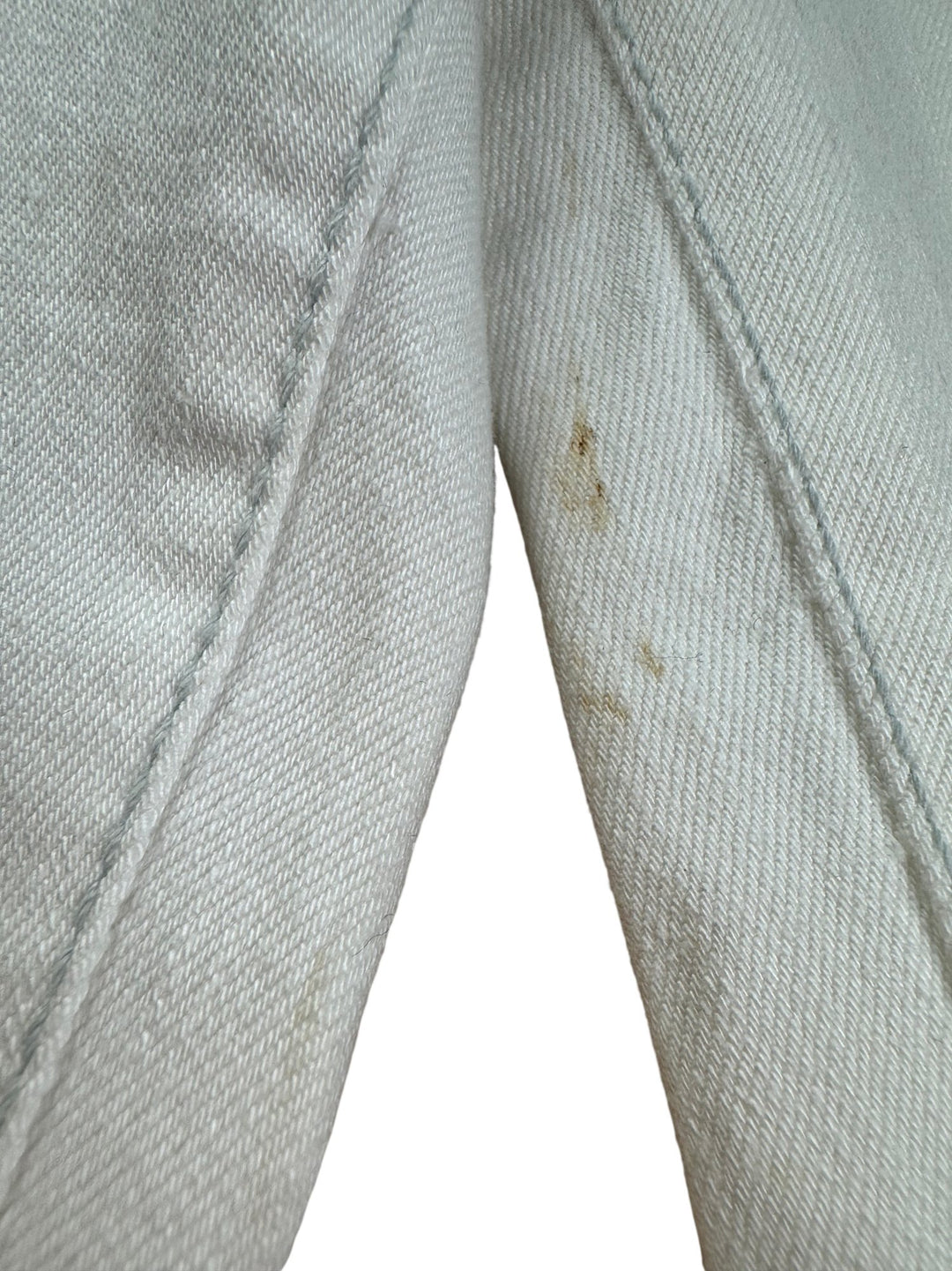 Flared White Denim Jeans - W30 - Think Vintage ltd