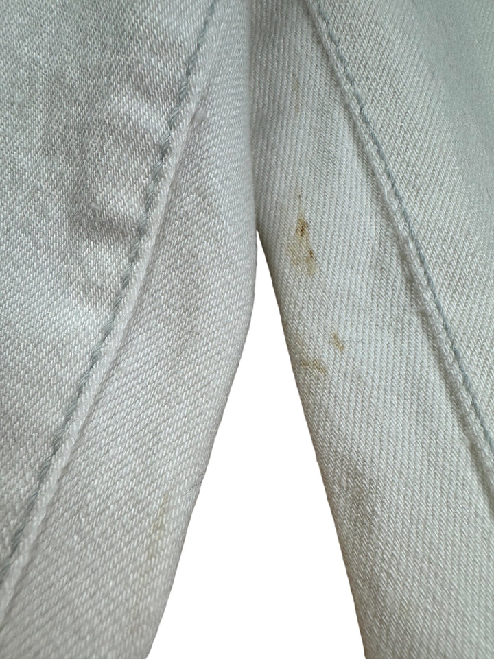 Flared White Denim Jeans - W30 - Think Vintage ltd
