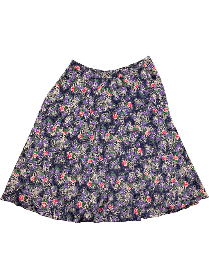Floral A-Line Midi Skirt - W36