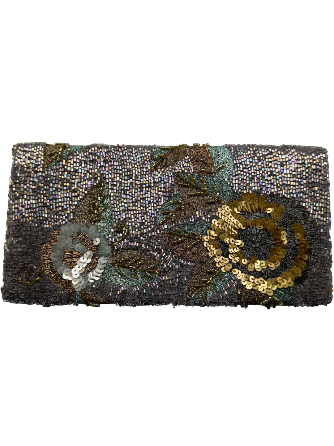 Floral Beaded Clutch Bag - Think Vintage Online Ltd