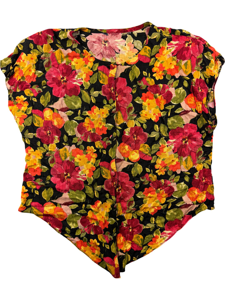 Floral Button Up Blouse - XL - Think Vintage ltd