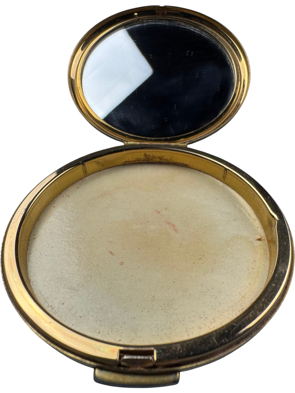 Floral Gold Round Compact Mirror - Think Vintage