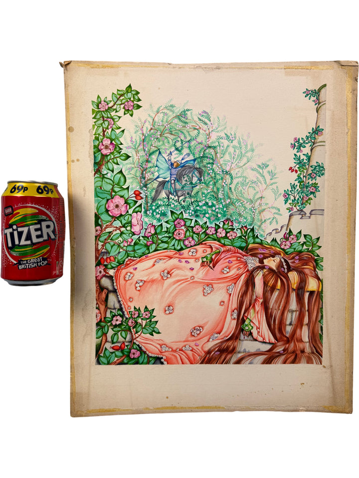 Floral Illustration on Watercolour Board - Think Vintage Online Ltd