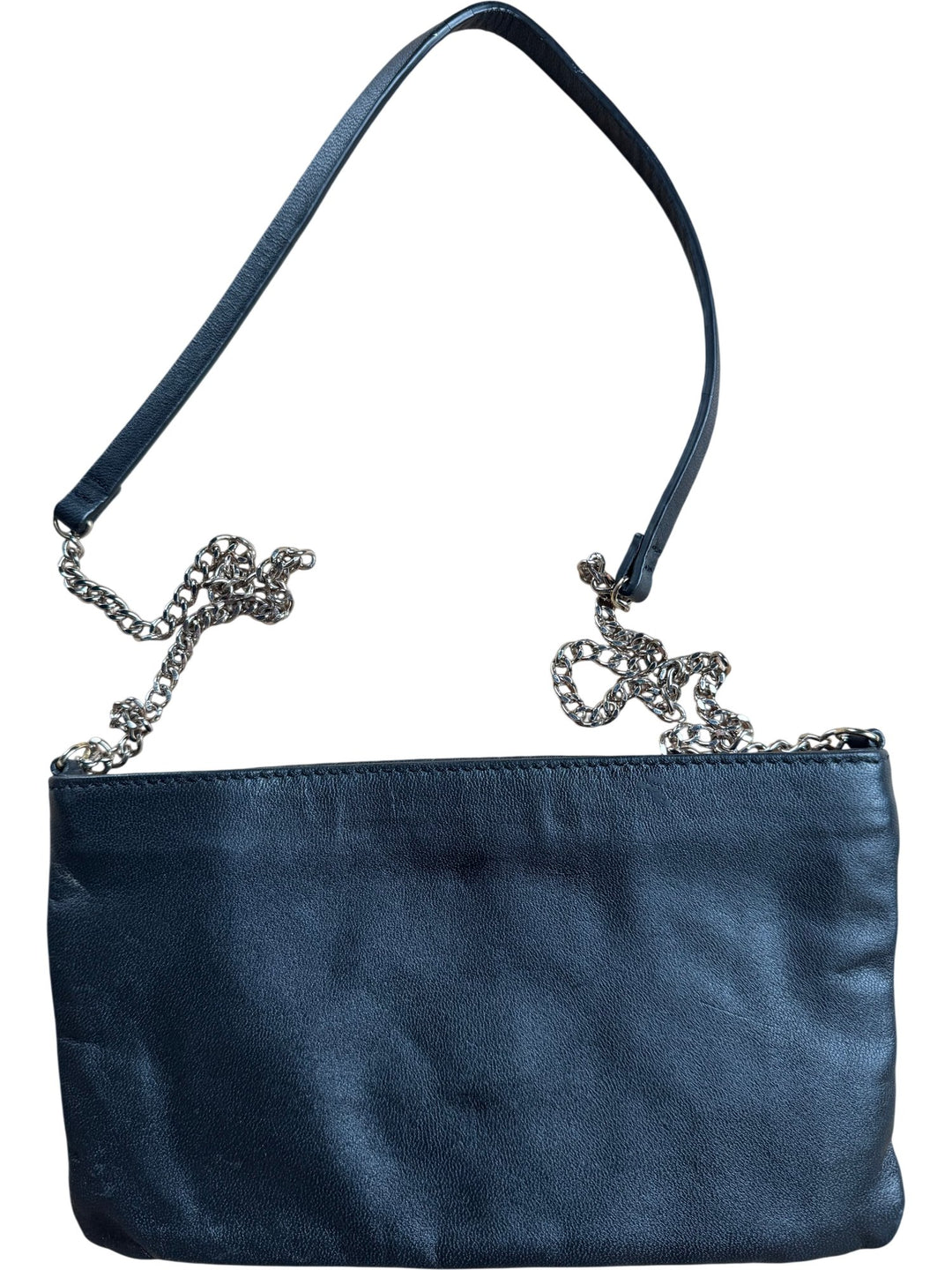 Floral Leather Black Clutch Bag - Think Vintage ltd