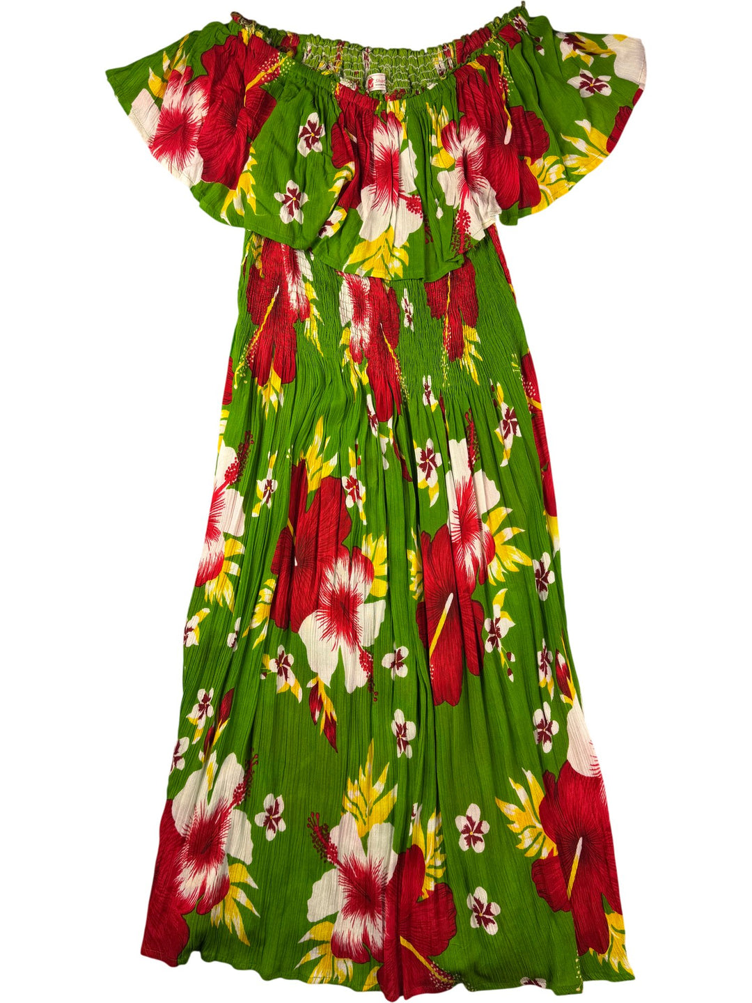 Floral Off-Shoulder Maxi Dress - Think Vintage ltd