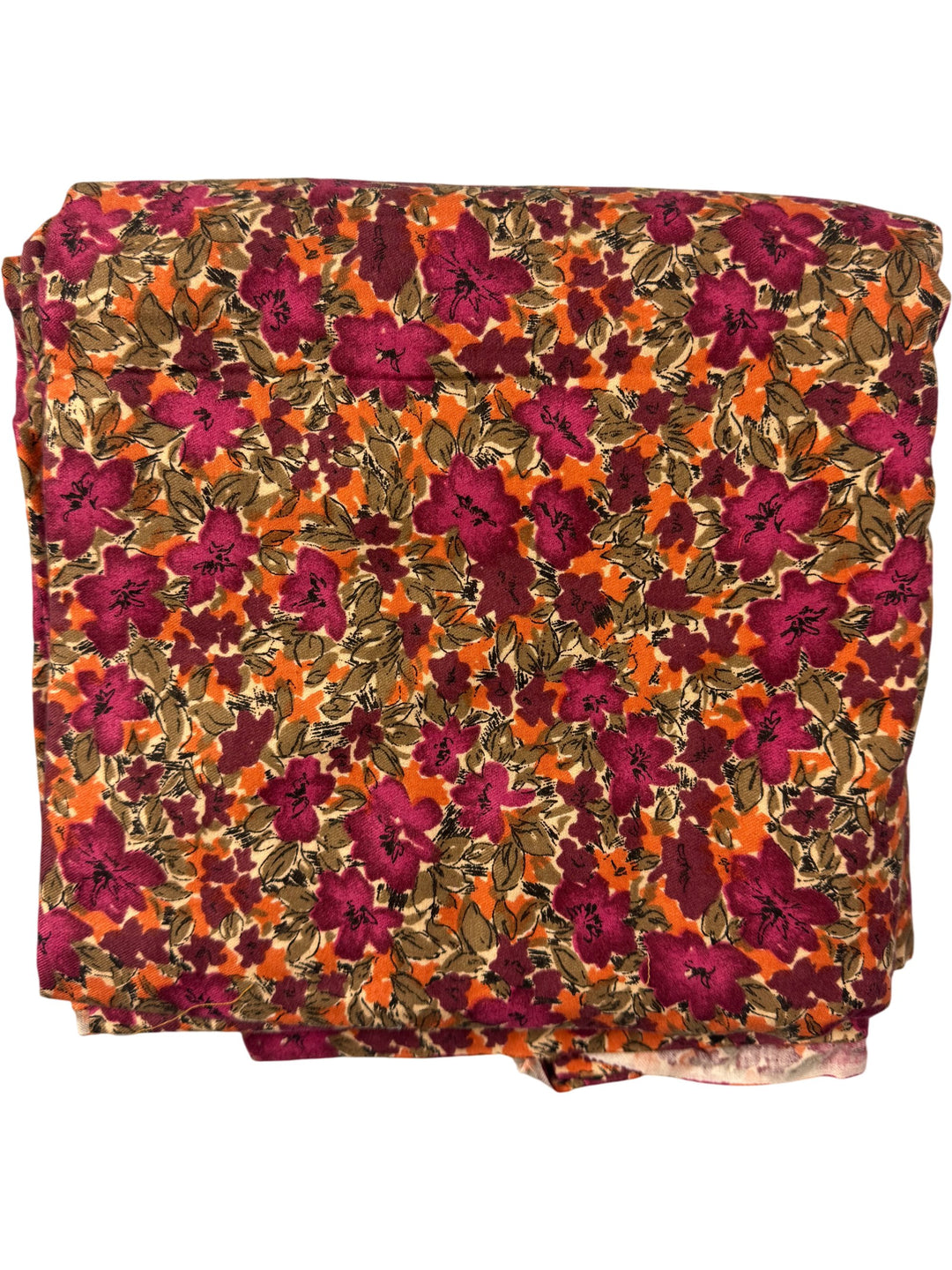 Floral Patterned Fabric Textile - Think Vintage