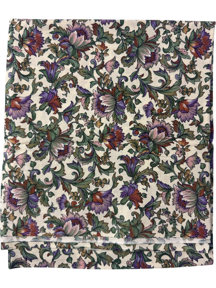 Floral Patterned Fabric Textile - Think Vintage