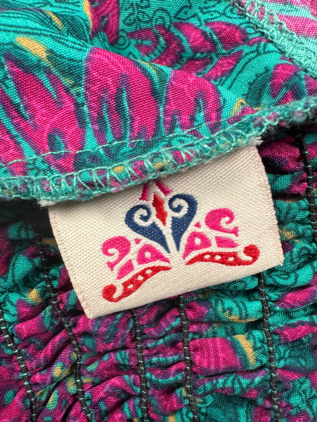 Floral Patterned High Waist Skirt - S - Think Vintage