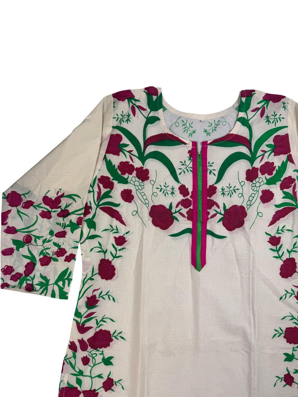 Floral Patterned Long Sleeve Dress - M - Think Vintage