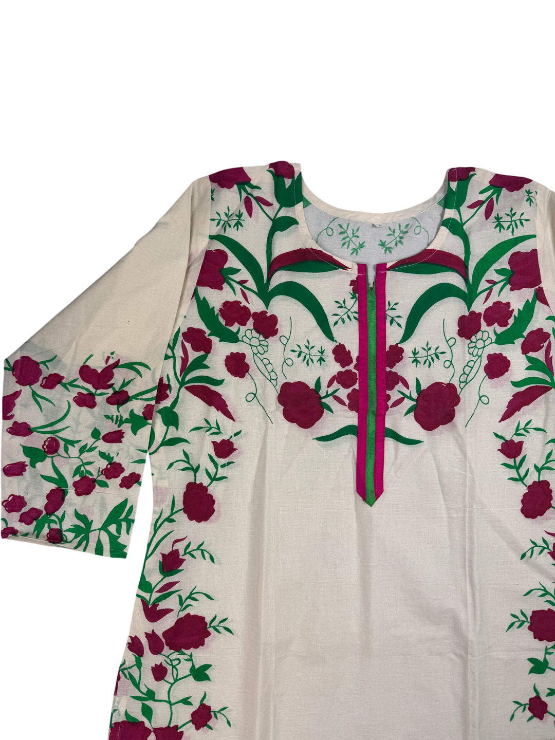 Floral Patterned Long Sleeve Dress - M - Think Vintage