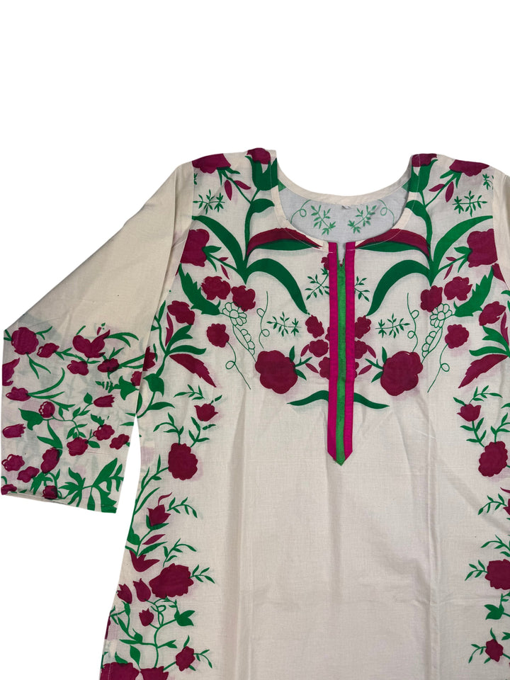 Floral Patterned Long Sleeve Dress - M - Think Vintage Online Ltd