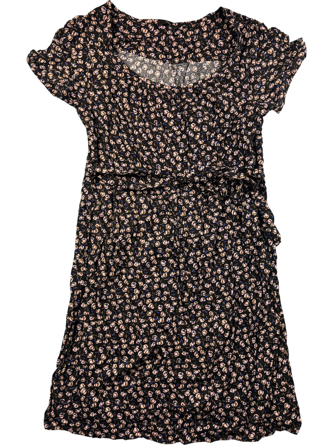 Floral Patterned Short Sleeved Dress - S/M - Think Vintage ltd