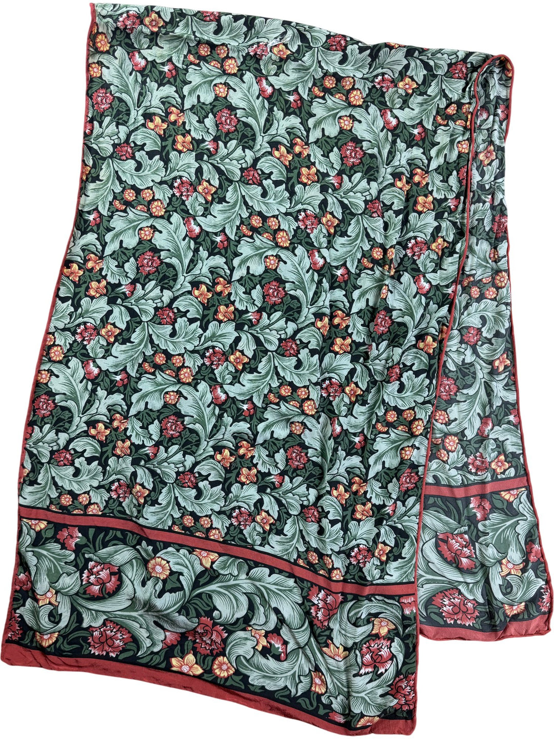 Floral Patterned Silk Scarf - Think Vintage ltd