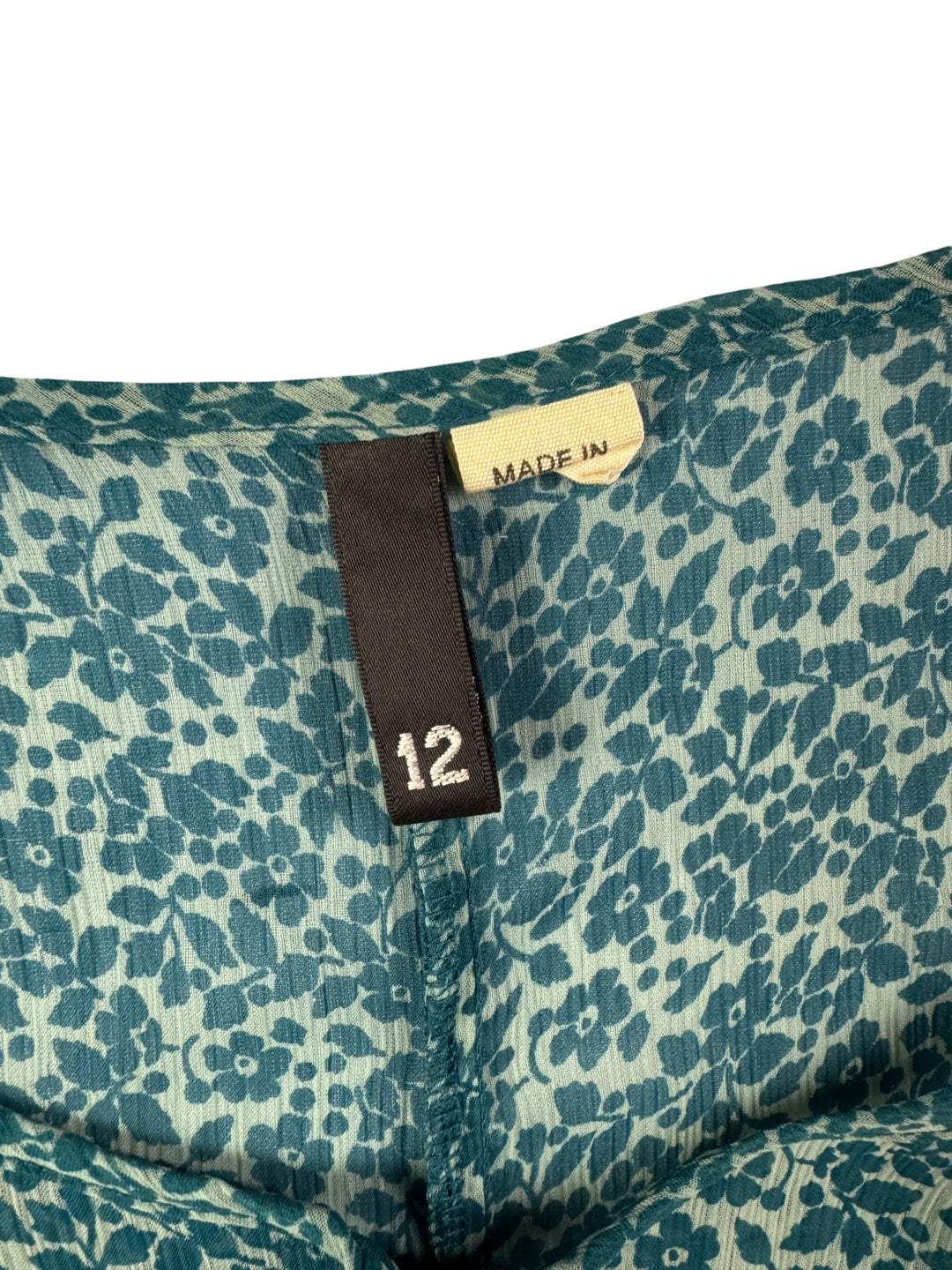 Floral Print Short Sleeve Button Up Dress - M - Think Vintage Online Ltd