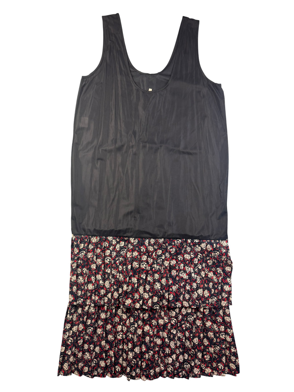 Floral Ruffle Sleeveless Dress - L - Think Vintage Online Ltd