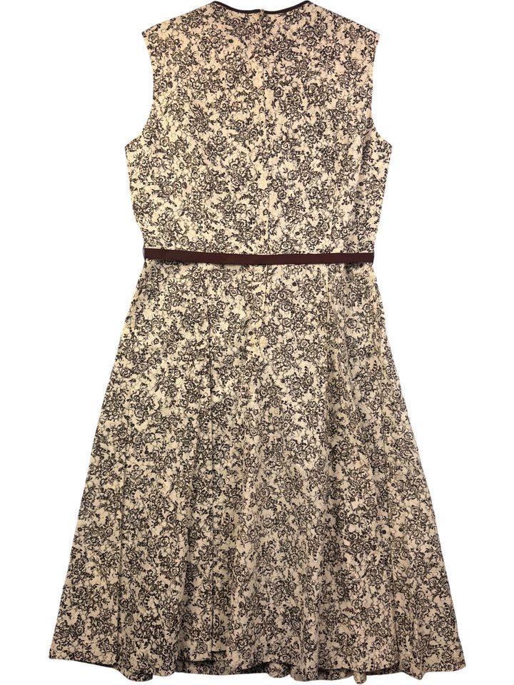 Floral Sleeveless A-Line Dress - S - Think Vintage Online Ltd