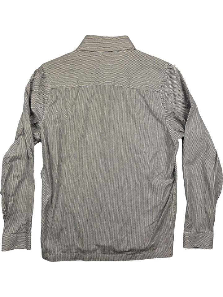 Folk Striped Long Sleeve Shirt - L - Think Vintage