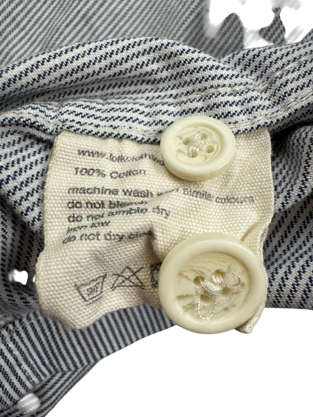 Folk Striped Long Sleeve Shirt - L - Think Vintage Online Ltd