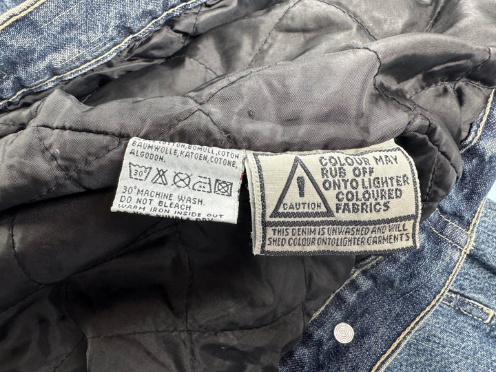 Foxhole Sherpa Lined Denim Trucker Jacket - XL - Think Vintage