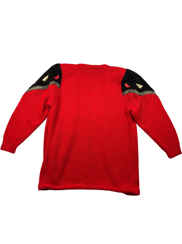 Frank Saul Red Knitted Cardigan - Think Vintage Online Ltd