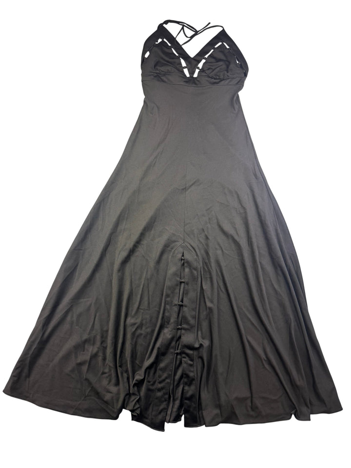 Frank Usher Black Halterneck Dress - XS/S - Think Vintage Online Ltd