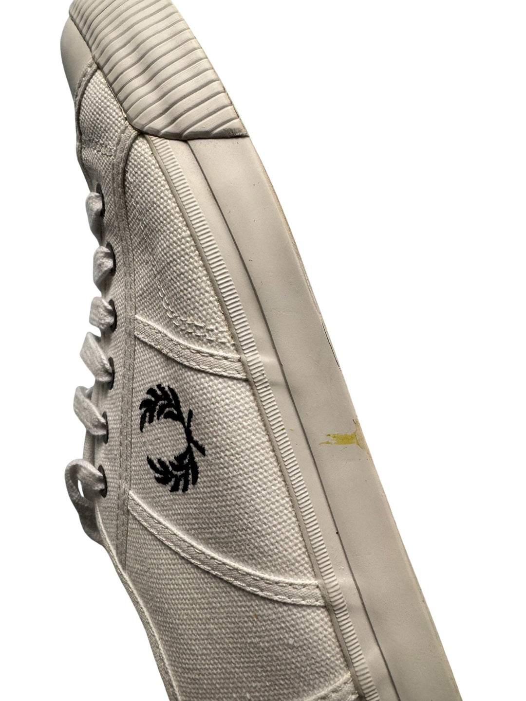 Fred Perry Canvas Low-Top Sneakers with Logo - Size 7 - Think Vintage ltd