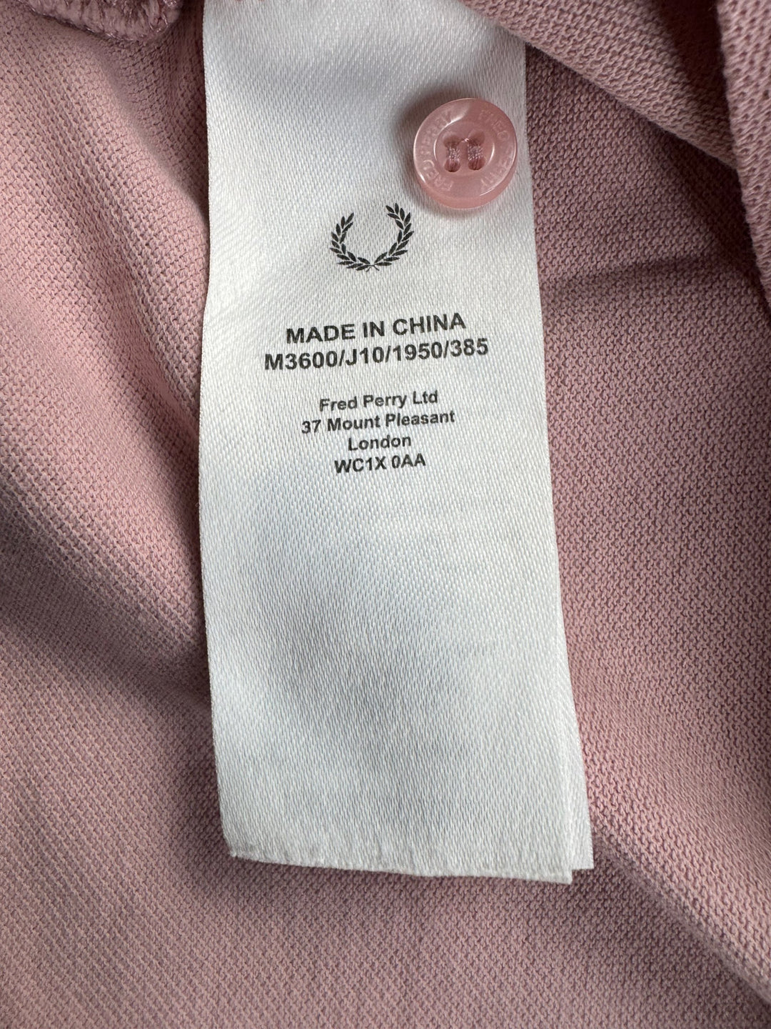 Fred Perry Pink Polo Shirt - XL - Think Vintage ltd