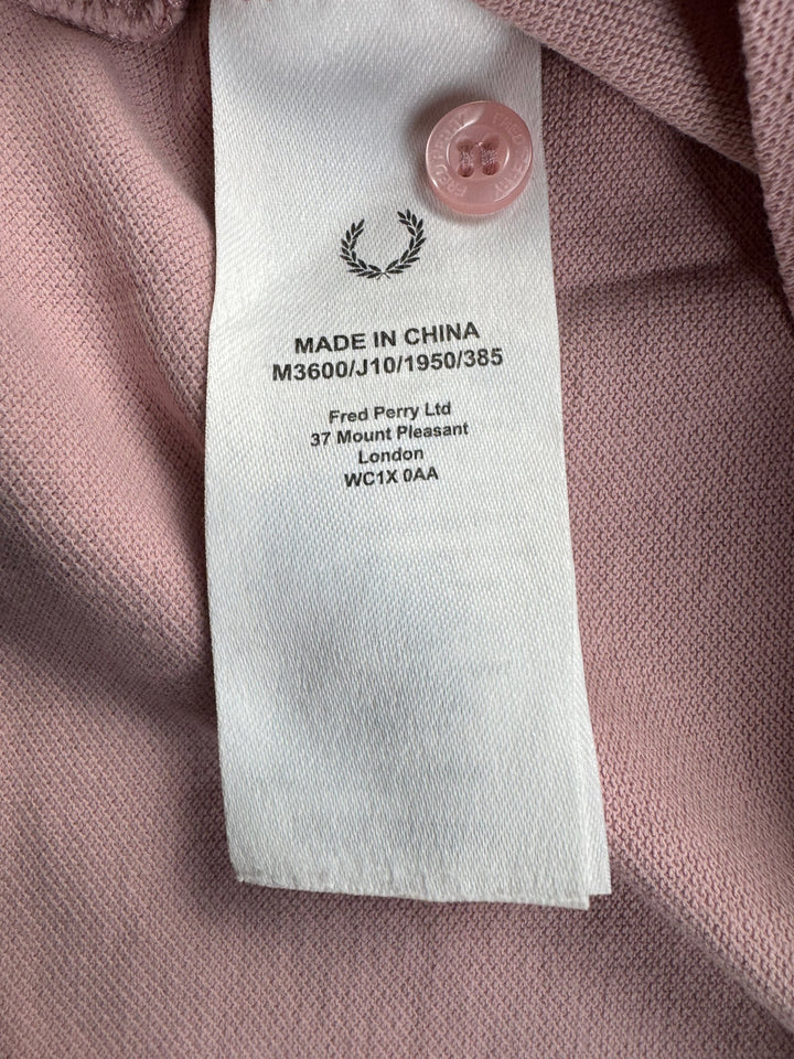 Fred Perry Pink Polo Shirt - XL - Think Vintage ltd