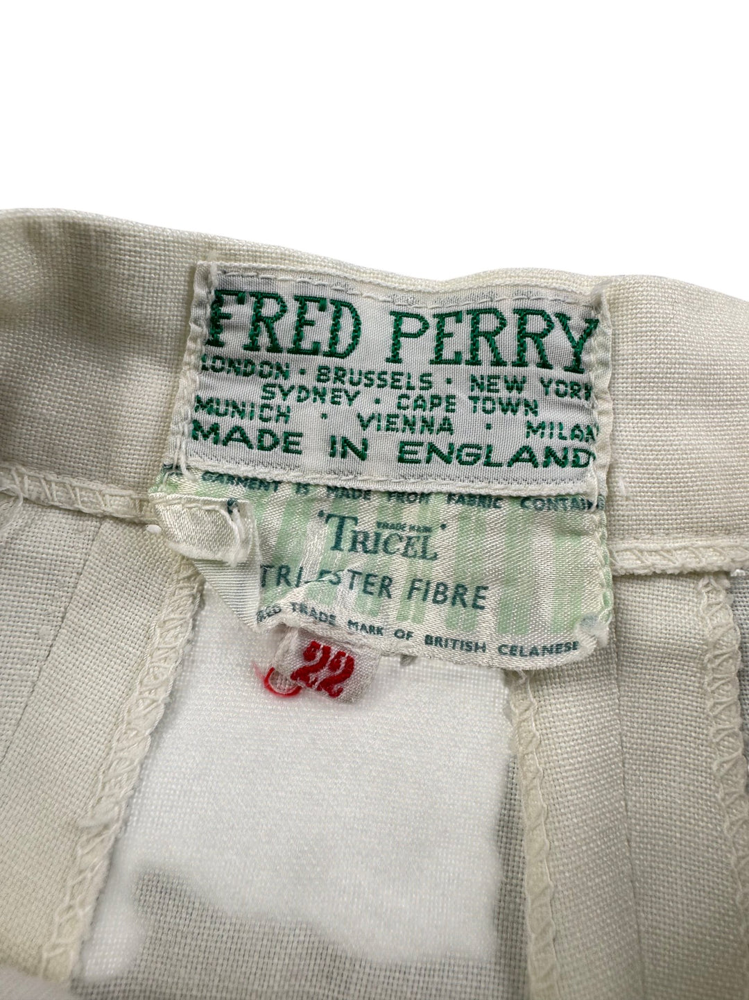 Fred Perry White Button Front Skirt - W24 - Think Vintage ltd